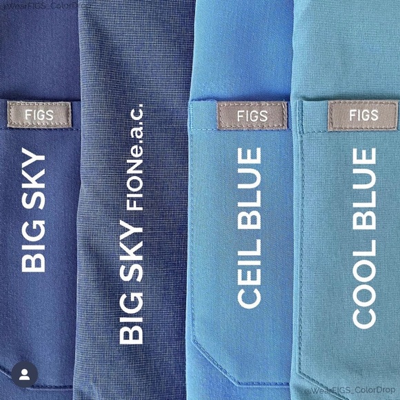 EUC FIGS Cool Blue Tansen scrub pants - Picture 5 of 6